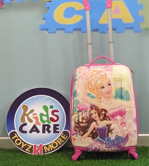 Barbie 4 Wheels Kids Luggage Travel Trolley Suitcase 16 Inches