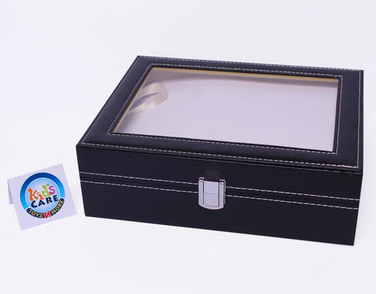 Wrist Watch Display Box Case Holder Locked Jewelry Storage Organizer (10-1)