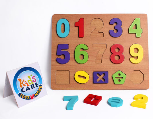 Wooden 12x9-inch Numbers and Signs Board (KC5723)