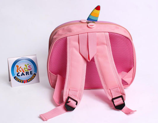 Adorable Unicorn Themed 3D PU Travel Backpack / School Bag Pink (3424)