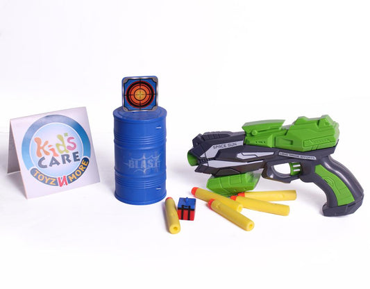 Soft Bullet Gun Toy With Target & Treasure Blast Drum (999-38)