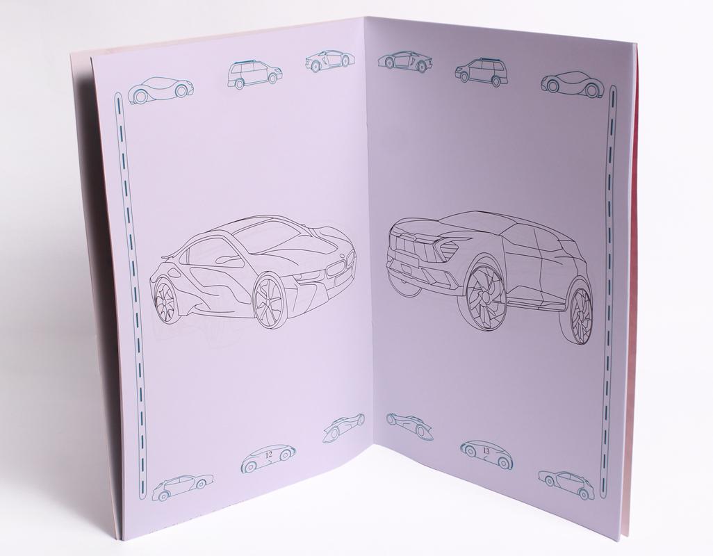 Modern Cars Colouring Book Kids Care