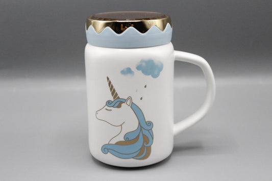 Unicorn Ceramic Mug WIth Mirrored Lid (G-23A)