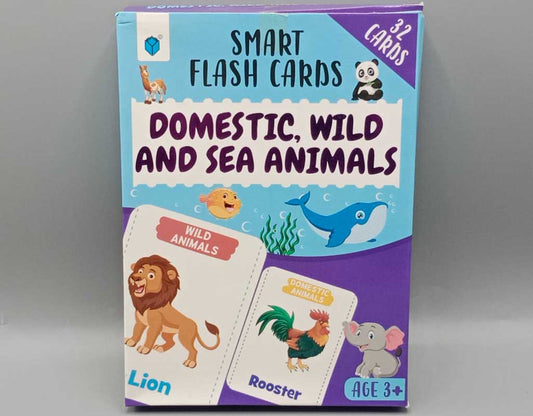 Smart Flash Cards - Domestic, Wild and Sea Animals