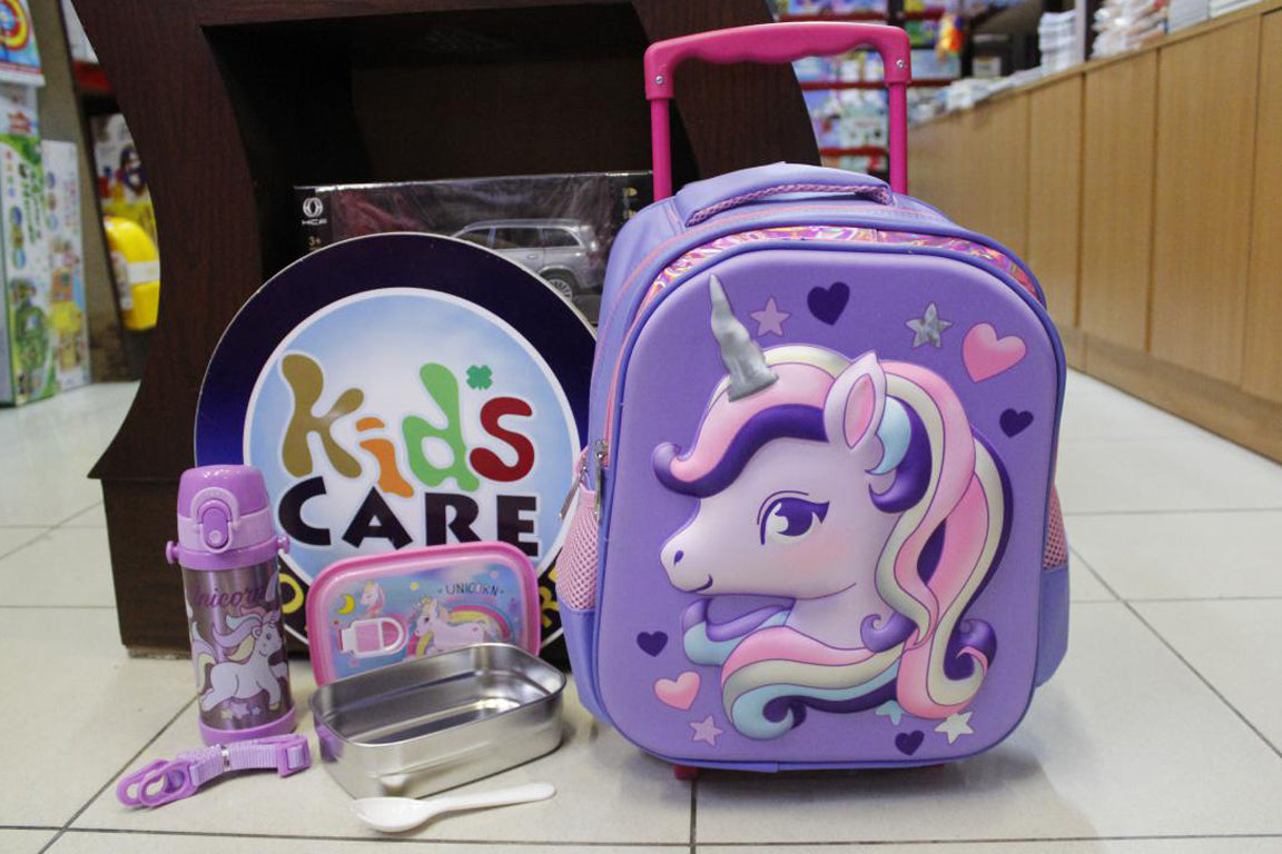 Unicorn Trolley Bag Deal 3 For KG 1 KG 2 Kids Care
