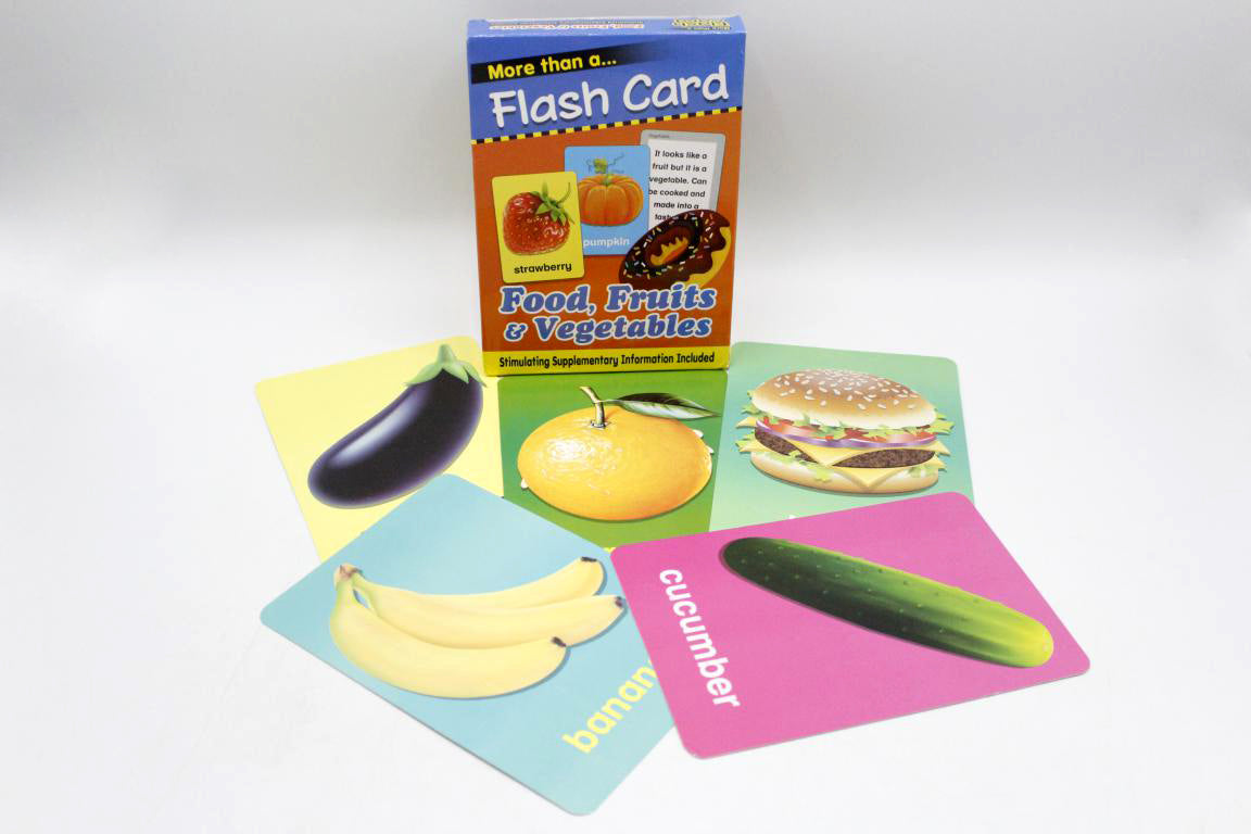 Food, Fruits & Vegetables Flash Cards