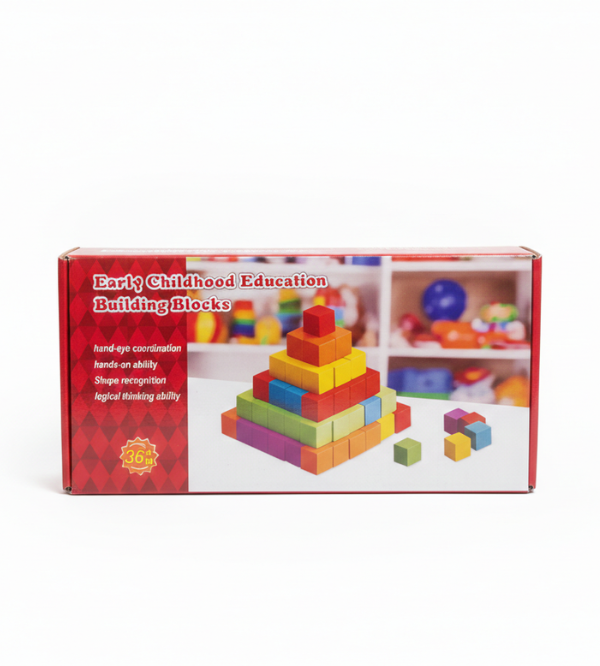 100 Pcs Early Childhood Education Building Blocks Set – Colorful Woode ...