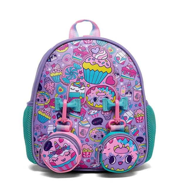 Adorable Vest Brand Cupcake Theme Small Backpack for Kids – Playgroup & Travel Bag (U2054)