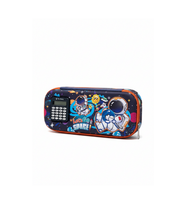 Astronaut Space World 3D Stationery Organizer with Calculator – 4x8.5 Inches (KC5923)