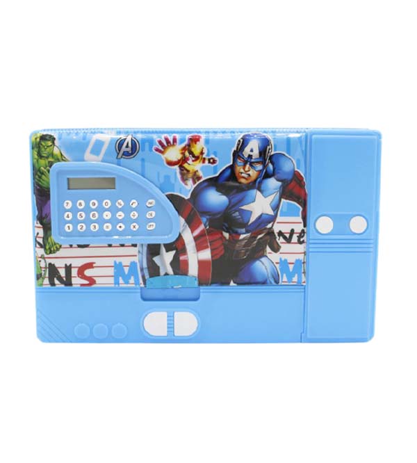 Avengers Magnetic Double Sided Jumbo Pencil Box With Calculator & 6 Buttons (JC-2727)