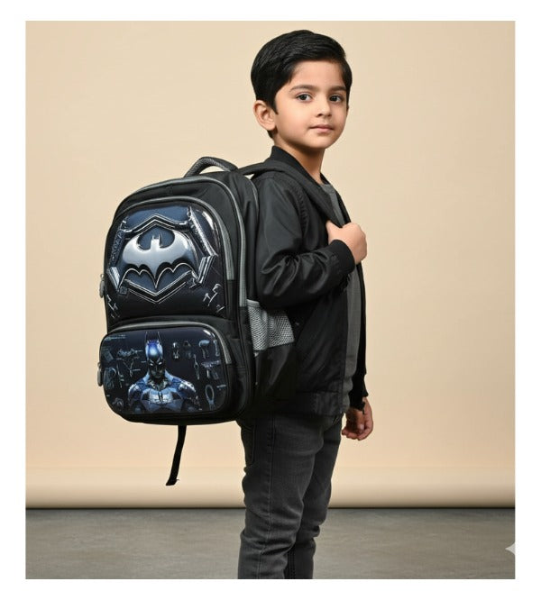 Batman 3D School Bag – Large Size 17 Inch | Durable & Spacious Backpack for Boys | Grade 4–6 (2027#)
