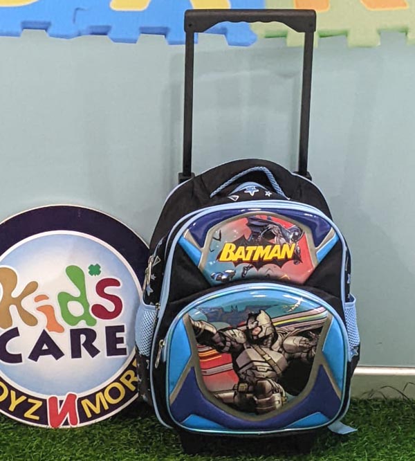 Batman Themed School Trolley Bag for Kindergarten Kids (T14115)