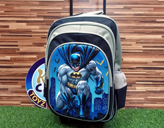 Batman Themed School Trolley Bag for Grade 3 to Grade 6 (18030)