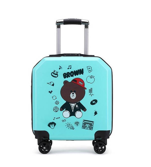 Adorable Bear-Themed Kids Travel Bag – Compact & Durable Trolley Luggage (G-77)