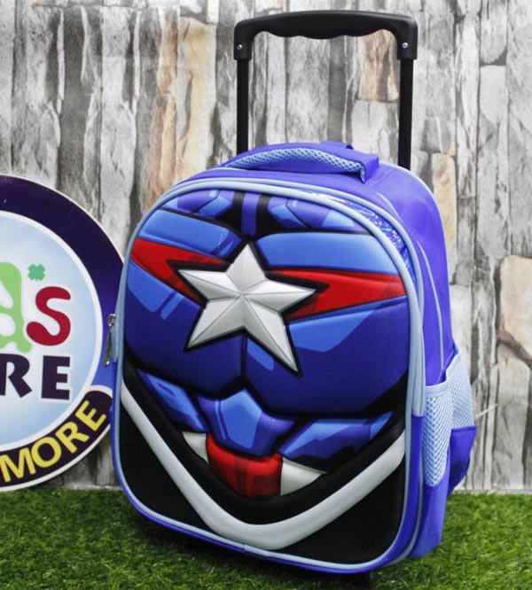 Captain America School Bag Trolley For KG-1 & KG-2 (13020)
