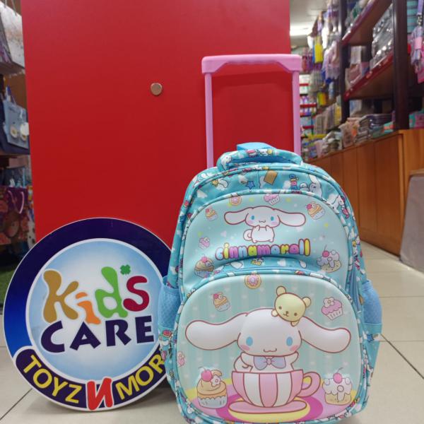 Cinnamoroll 3D Kids School Trolley Bag – 16 Inch, Lightweight & Durable – For Grade 2 to Grade 4