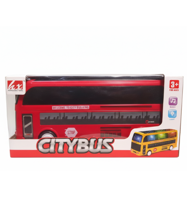 City Bus 3D Light Electric Toy for Kids – Interactive Double Decker Bu ...