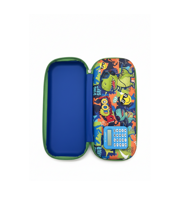 Cool Dinosaur 3D Stationery Organizer with Calculator – 4x8.5 Inches (KC5923)