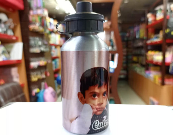 Customized Metallic Water Bottle Silver 400 ml