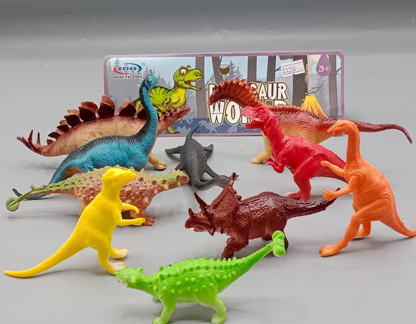 Dinosaur Toys Set Pack of 10 Dinosaurs Medium Size 5 inches, 13 cm (BY168-13)