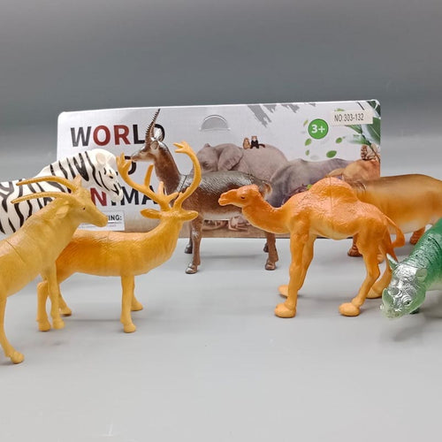 Load image into Gallery viewer, Wild Animal Toys 8 Pcs Set Medium Size 4 inches, 10 cm (303-132)
