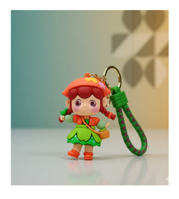 Doll Figure PVC Keychain – Cute Doll Key Chain for Kids & Girls
