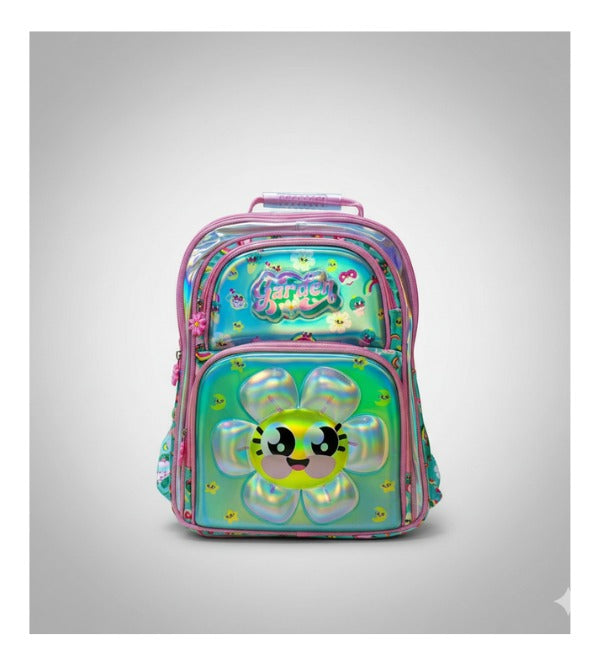 Flower 3D School Bag – Large 16 Inch Purple | Durable & Spacious Backpack for Girls | Grade 2–4 (16005)