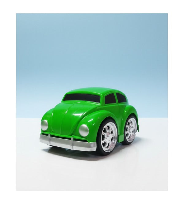 Friction-Powered Volkswagen Beetle Toy Car – 4 Inches (Red, Green & Yellow)