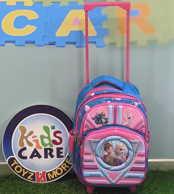 Frozen Anna & Elsa Themed School Trolley Bag for Grade 1 and Grade 2 (T16122)