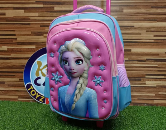 Frozen Elsa Themed School Trolley Bag for Grade 1 & Grade 2 (16030)