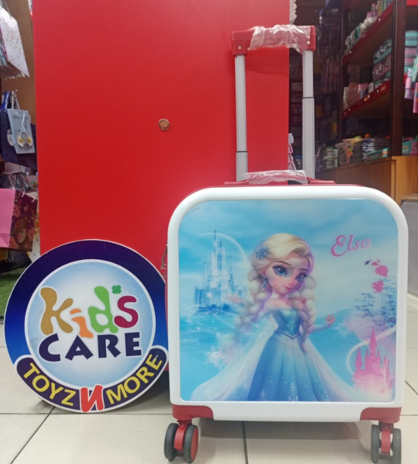 Frozen Elsa Kids Travel Suitcase | 3D Lenticular Magical Image | Lightweight Trolley Bag with Number Lock & Wheels