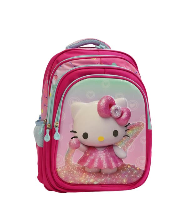Hello Kitty 3D School Bag for Girls – Adorable, Spacious & Durable – Grades 3 to 6 (2388)