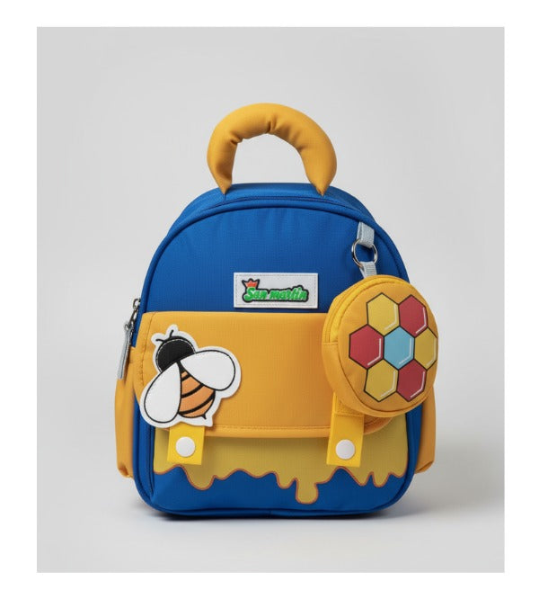 Honey Bee Themed Premium Quality Small Colorful Backpack for Kids – Playgroup & Travel