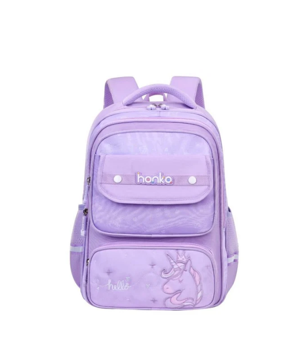 Unicorn Magic 16" School Backpack for Girls – Pink & Purple | Ideal for Grade 2–3 (3313)