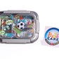 Soccer Themed Three Sealed Portion Stainless Steel Lunch Box (U2086)