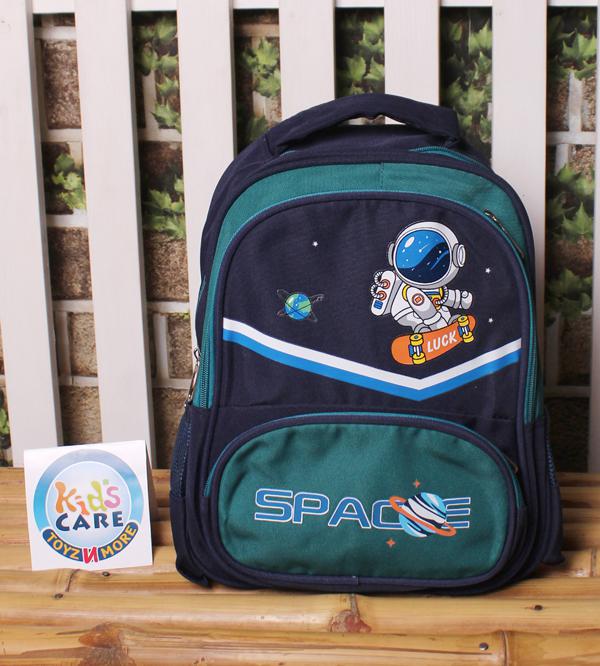 Space World Astronaut Themed School Bag / Travel Backpack - Turquoise & Blue (21666)