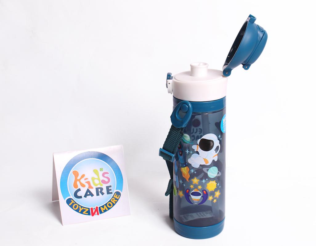 Space Astronaut Themed Dual Option BPA Free 600 ml School Water Bottle (NPC-600)
