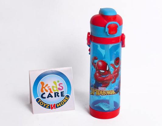 Spider Man Themed Dual Option BPA Free 600 ml School Water Bottle (NPC-600)