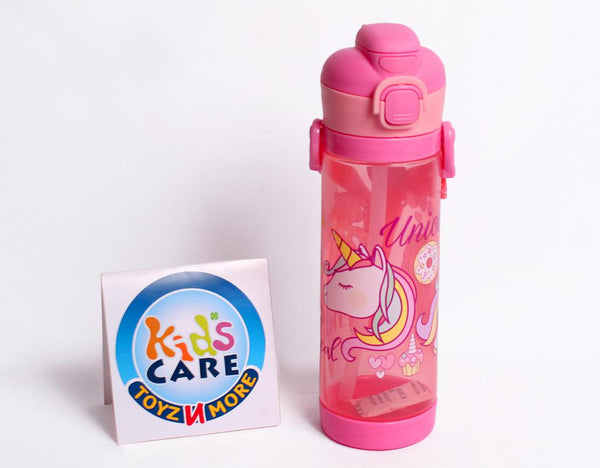 Unicorn Themed Dual Option BPA Free 600 ml School Water Bottle (NPC-600)