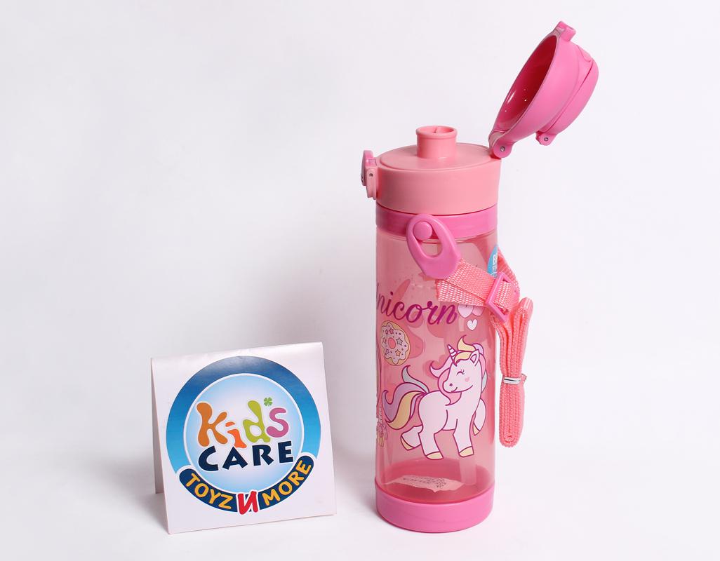 Unicorn Themed Dual Option BPA Free 600 ml School Water Bottle (NPC-600)