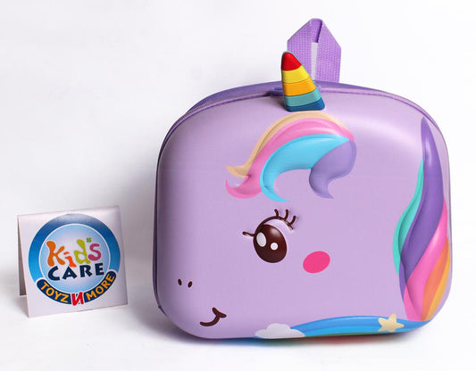 Adorable Unicorn Themed 3D PU Travel Backpack / School Bag Purple (3424)