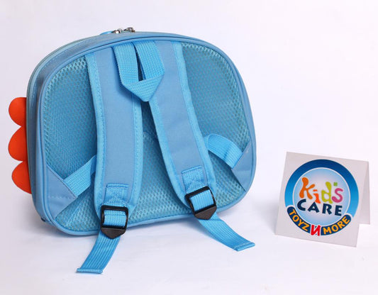 Adorable Dinosaur Themed 3D PU Travel Backpack / School Bag Light Blue (3424)