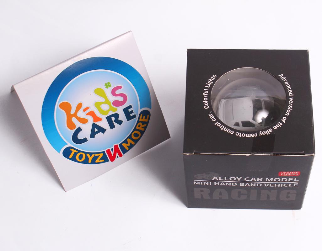 Mini Alloy Radio Controlled Car Mini Hand Band Toy White (373-18)