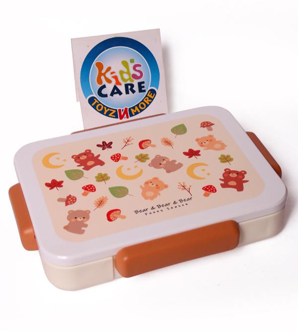 7 x 9-Inch Bear Themed Lunch Box With 4 Durable Locks & 5 Portions (XC-624)