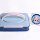 Three Compartment Stainless Steel Lunch Box With Utensils and Handbag Handle Blue (2506)