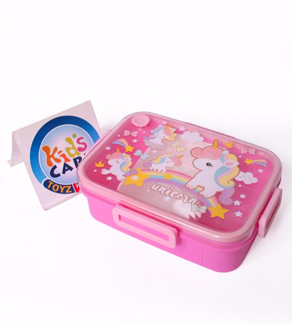 Unicorn Lunch Box (7.5x5 Inches) - Durable, Partitioned, with Spoon (X-6020)