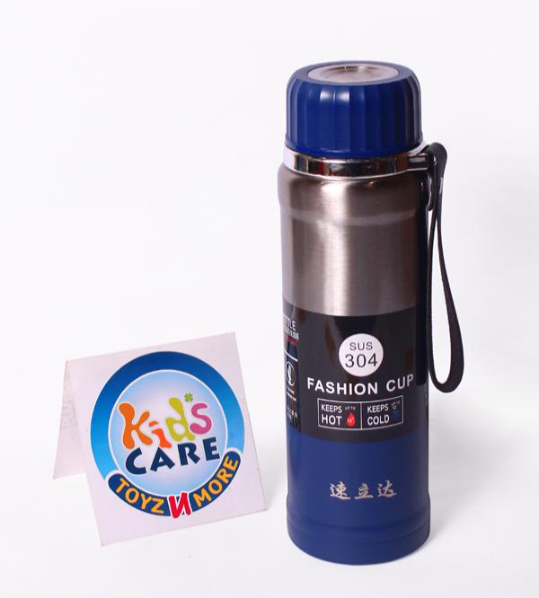 800ml Metallic Stainless Steel Thermal Water Bottle - Blue (HH-6001)