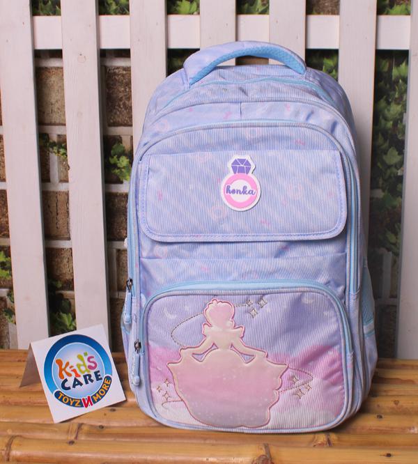 Honka Princess Themed Premium Quality School Bag for Grade 3 & Grade 4 - Blue (2282#)