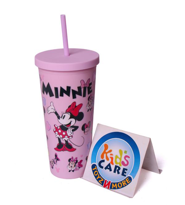 Minnie Mouse 750ml Kids Tumbler with Lid &amp; Straw - Pink - Premium Quality (NC0606)