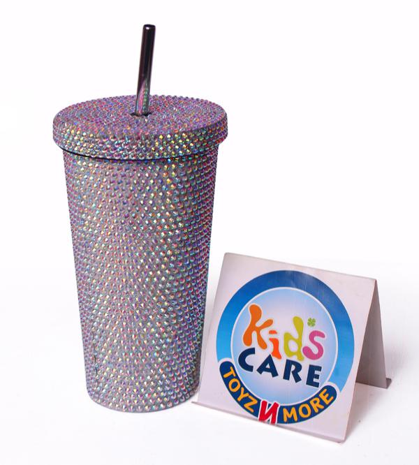 Bling Diamond Glitter 750ml Stainless Steel Tumbler - Silver | Lid, Straw & Brushes (B-205)